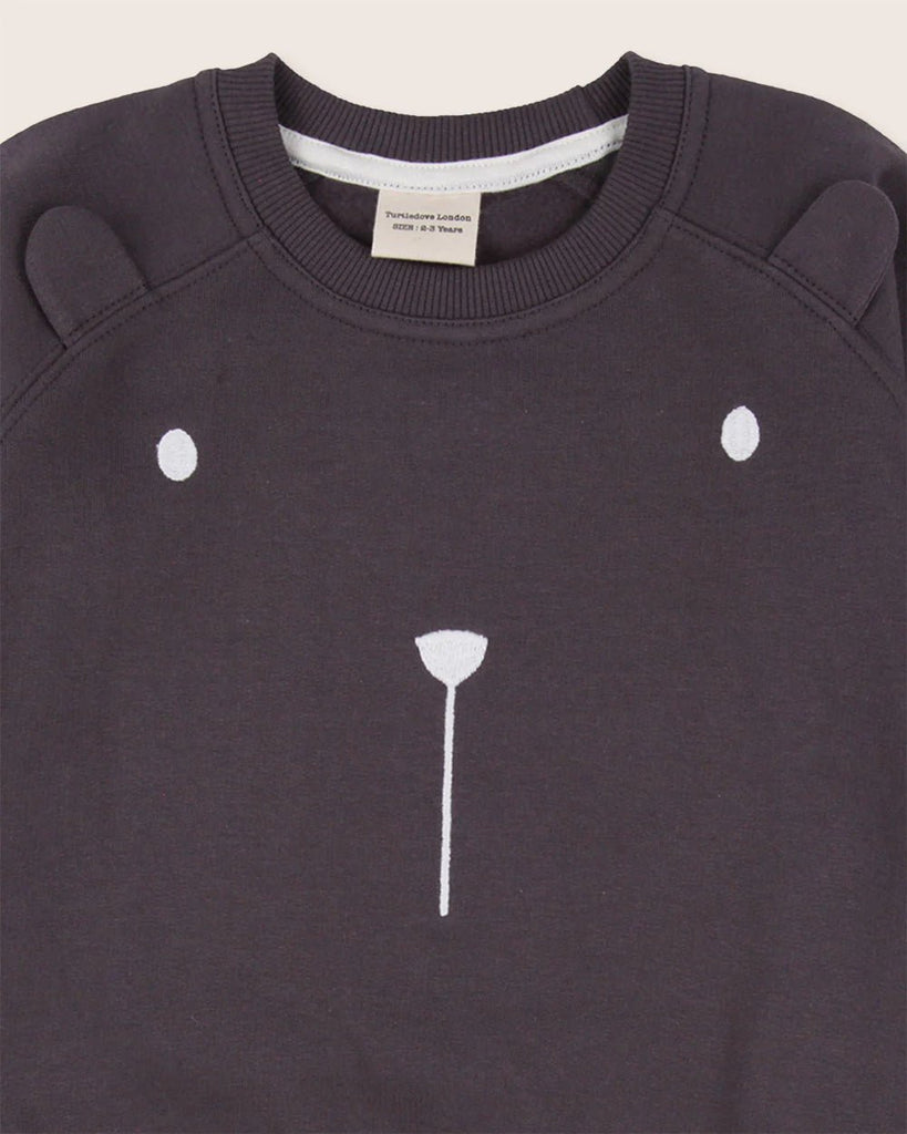 Turtledove London: Bear Face Sweatshirt - Acorn & Pip_Turtledove London