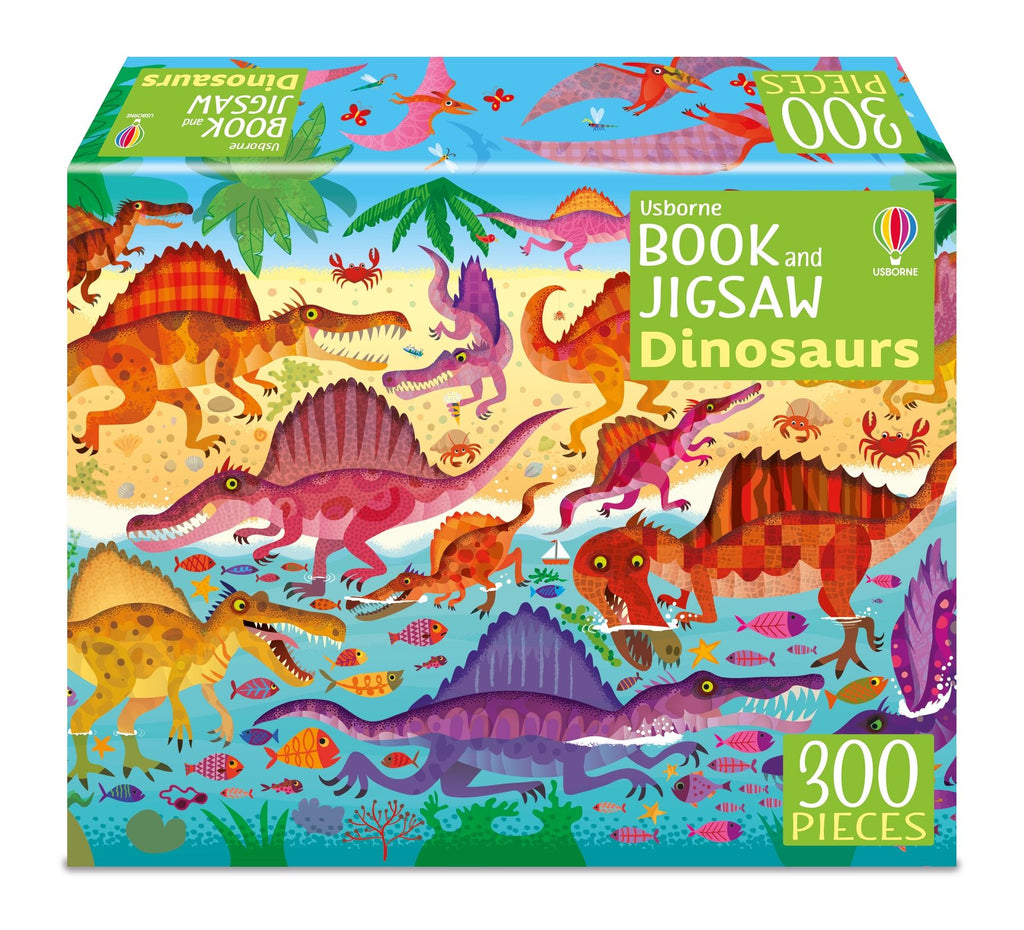 Usborne Book and Jigsaw: Dinosaurs (300 Pieces) - Acorn & Pip_Bookspeed
