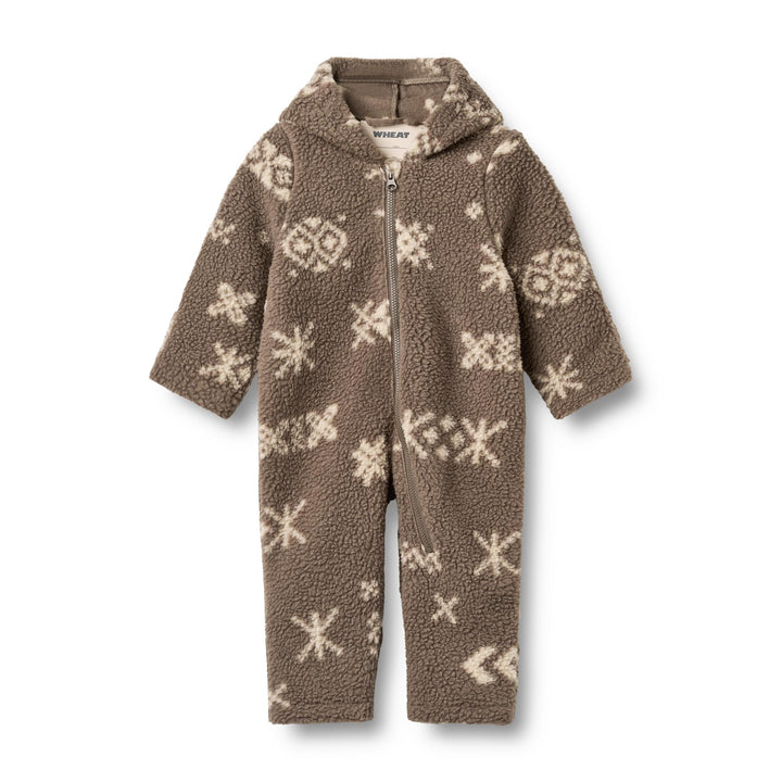 Wheat Allo baby fleece suit