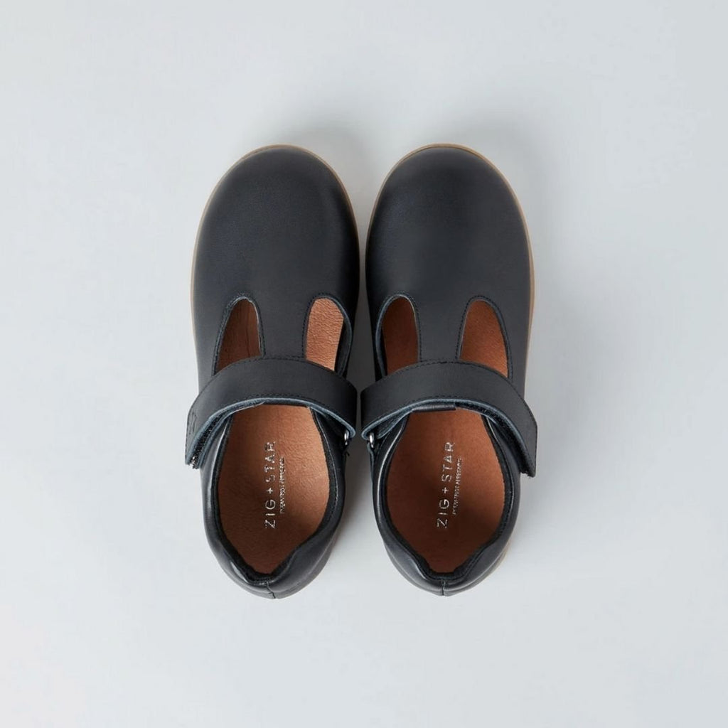 Zig + Star: Astro Black Leather Shoe - Acorn & Pip_Zig + Star