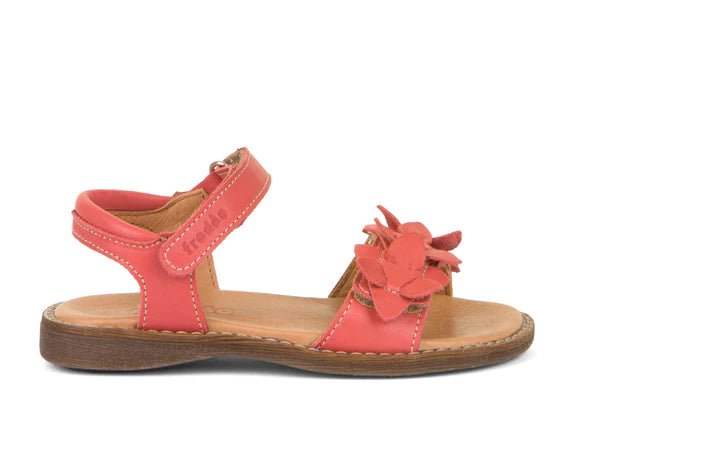 Froddo: Lore Flowers Girls Summer Sandals - Coral Leather - Acorn & Pip_Froddo
