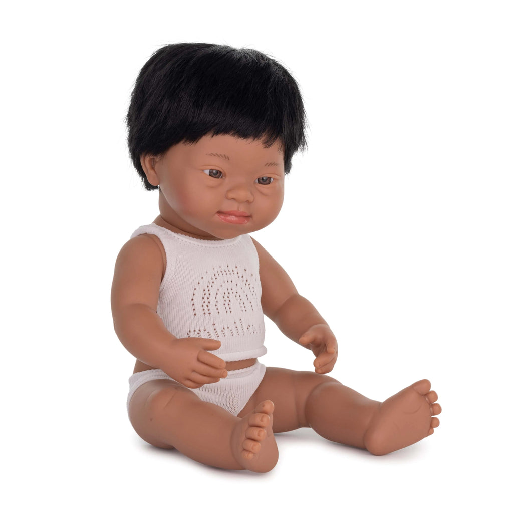 Miniland: Baby Boy (D) With Down Syndrome (38cm Boxed) - Acorn & Pip_Miniland