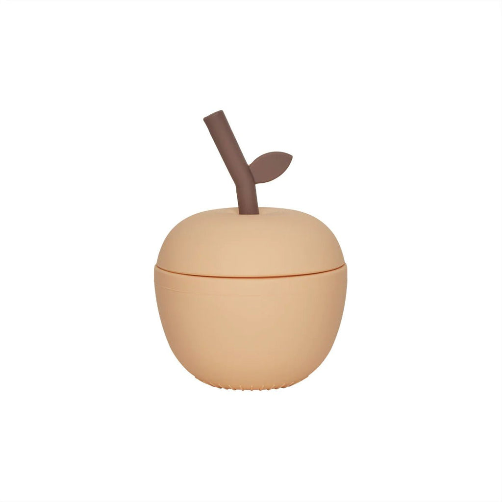 OYOY: Apple Silicone Drinking Cup - Peach - Acorn & Pip_OYOY