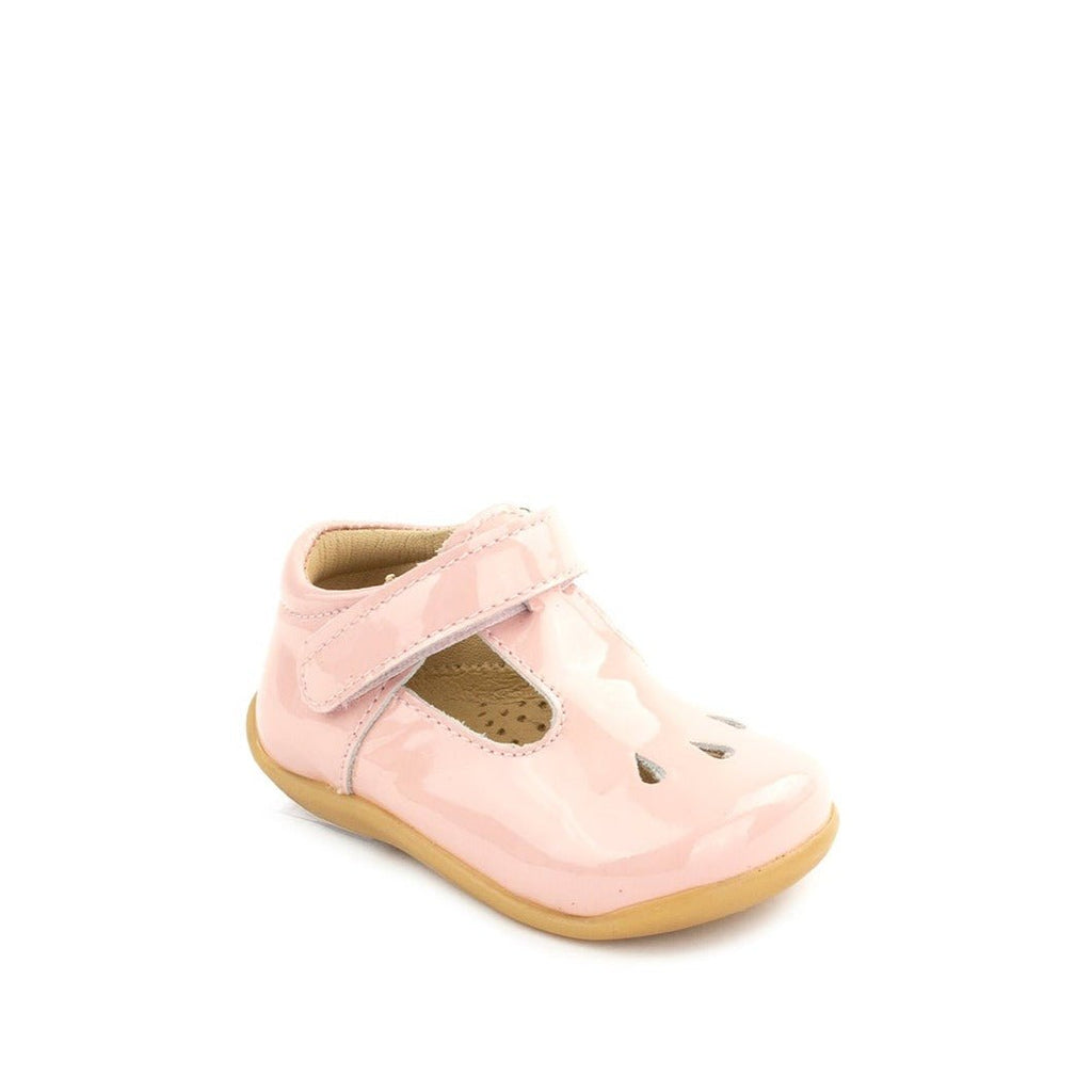 Petasil: Tia Patent T-Bar Girls Shoes - Baby Pink - Acorn & Pip_Petasil