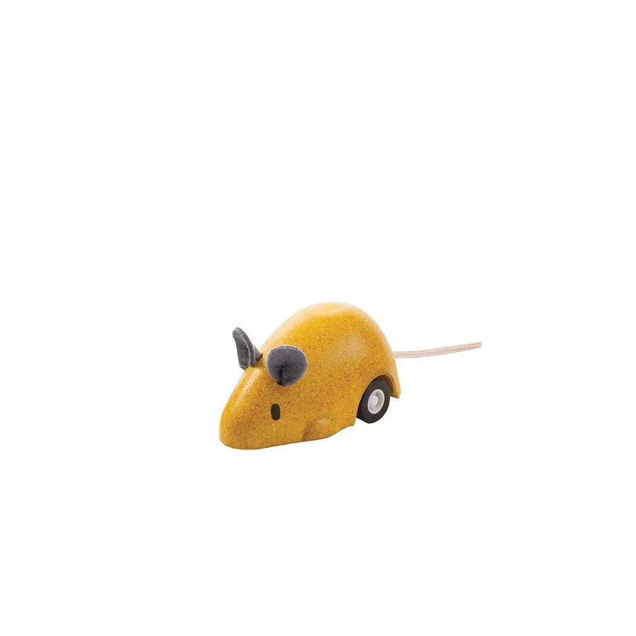 Plan Toys: Yellow Pull Back Toy Mouse - Acorn & Pip_Plan Toys