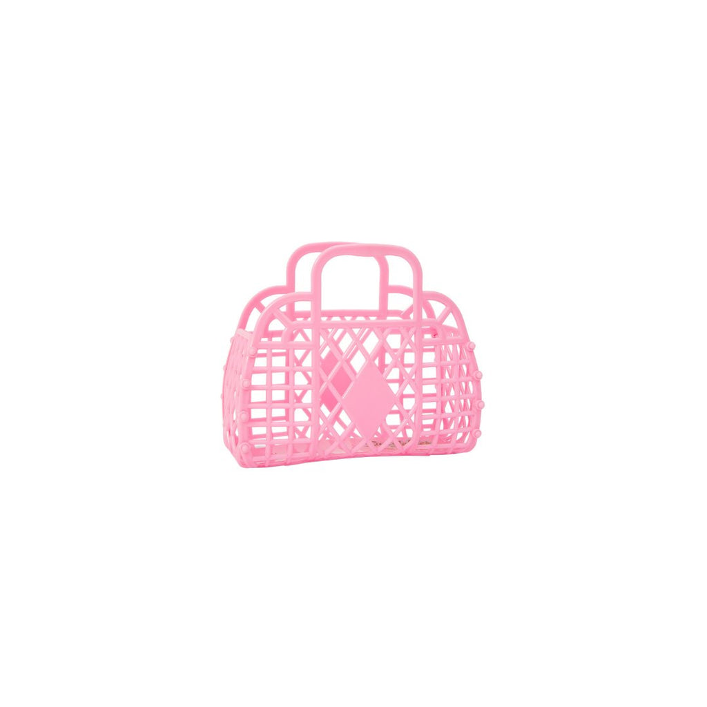 Sun Jellies: Retro Basket Mini - Bubblegum Pink - Acorn & Pip_Sun Jellies
